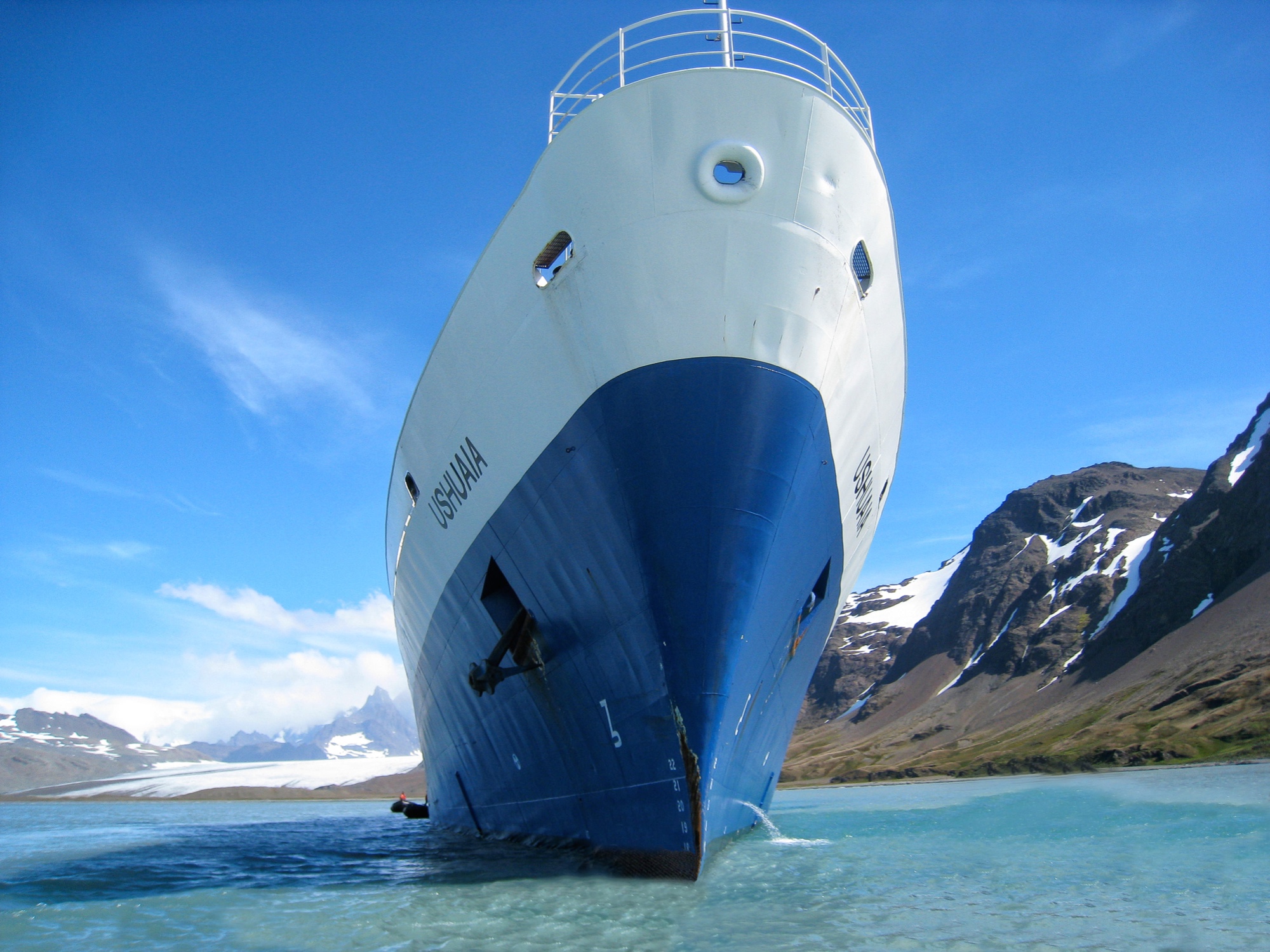 our ship at Fortuna Bay, South Georgia